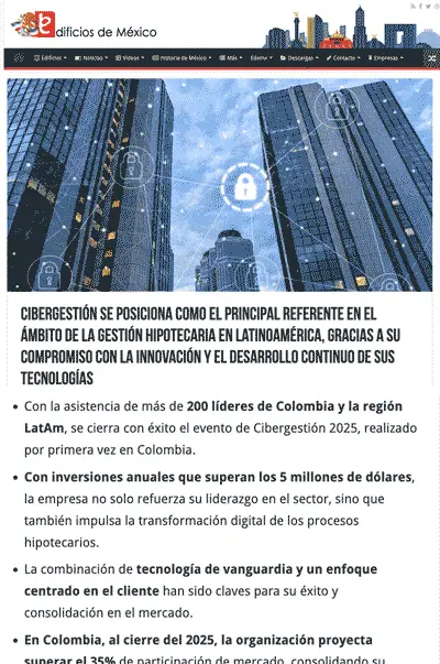 Nota prensa en Edificios de México